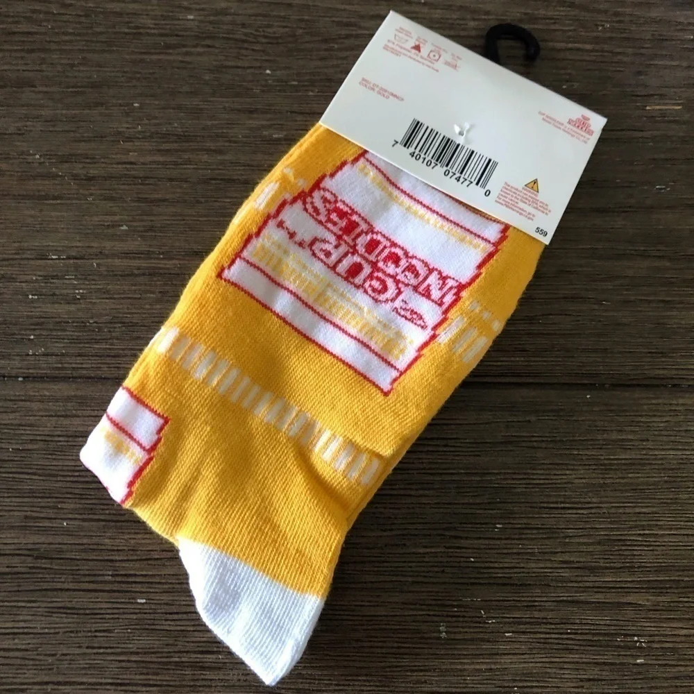 Cup of Noodles food novelty men’s crew socks